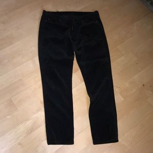 Black velvet pant